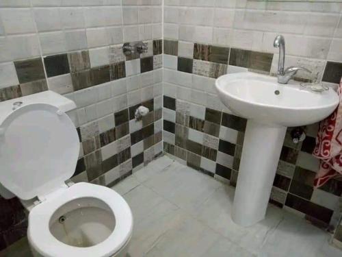 阿斯旺Bakar house的一间带卫生间和水槽的浴室