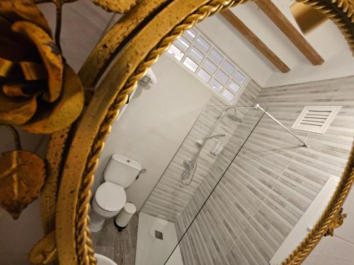 麦地那西多尼亚Apartamento Casa Pura的享有上方景色,设有带淋浴和卫生间的浴室