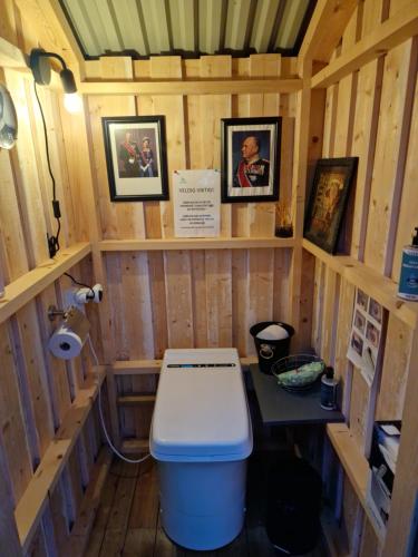 HusbySørfjorden Eye Iglo - Fosen的小木屋内带卫生间的浴室