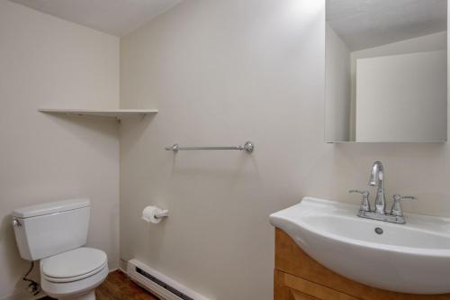 波士顿South Boston 1br w building wd nr seaport BOS-913的白色的浴室设有卫生间和水槽。