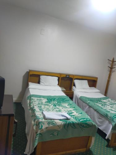 明亚Hotel minia的两张睡床彼此相邻,位于一个房间里