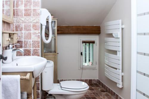 ArbonneGîtes Isatis的一间带卫生间和水槽的浴室