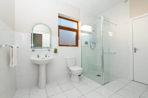 斯莱戈Herdsman's House的浴室配有卫生间水槽和淋浴。