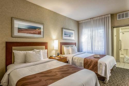 圣路易斯-奥比斯保圣路易斯奥比斯波品质酒店的酒店客房设有两张床和窗户。