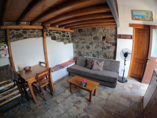 阿格罗斯AgroSpito Traditional Guest House的客厅配有沙发和桌子