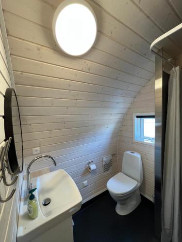 ÅrreHelle Aktivitetshotel的一间带卫生间和水槽的浴室