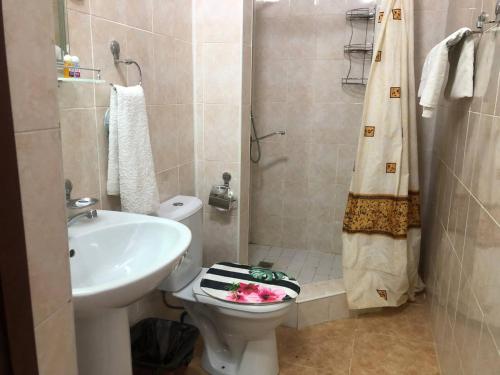 泰尔梅兹ADMIRAL的浴室配有白色卫生间和盥洗盆。