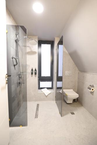 埃尔祖鲁姆In The Garden Ilıca Thermal Resort Hotel & Aqua Park的带淋浴和卫生间的浴室