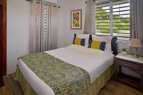 拿撒勒Scotland Villa 2的一间卧室设有一张大床和一个窗户。