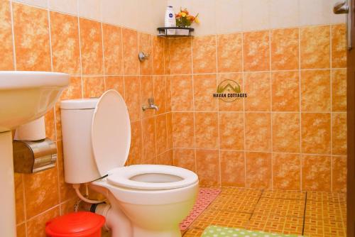 纳库鲁Havan Furnished Apartment-Milimani N9的一间带卫生间和水槽的浴室