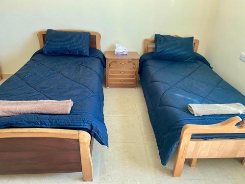 The Good choice的一间卧室设有两张床和床头柜
