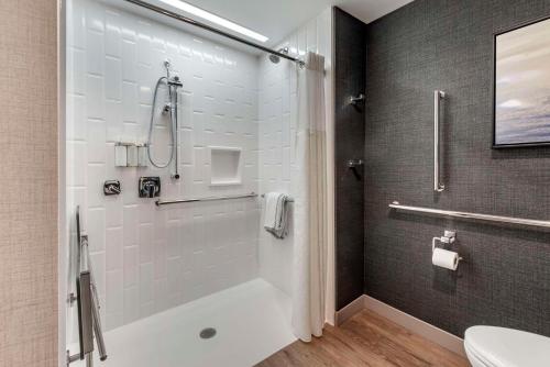 明尼阿波利斯Cambria Hotel Minneapolis Downtown的带淋浴和卫生间的浴室