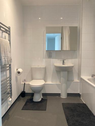 巴尔金CASA DE' COLE'的白色的浴室设有卫生间和水槽。