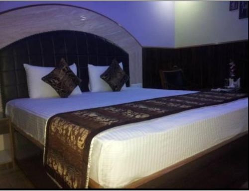 DarbhangaHotel Grand SM Regency, Darbhanga的一间卧室,卧室内配有一张大床