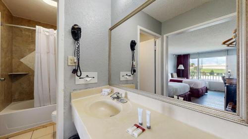 奥兰多戴斯奥兰多市中心每日旅馆的一间带水槽和镜子的浴室