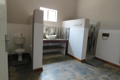奥乔Faith City Guesthouse的一间带水槽和卫生间的浴室