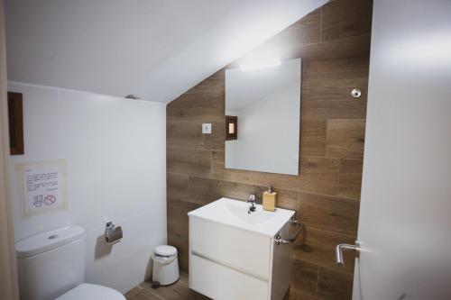TuixenColl de Port的一间带卫生间、水槽和镜子的浴室
