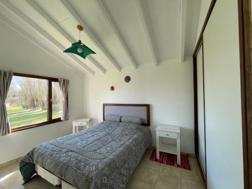 圣卡洛斯-德巴里洛切Viento y montaña的一间卧室设有一张床和一个大窗户