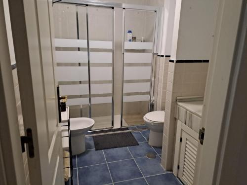 马拉加Bienvenido a tu habitacion的一间带卫生间和淋浴的浴室