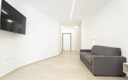 泰尔莫利Appartamento comfort-relax的带沙发和平面电视的客厅