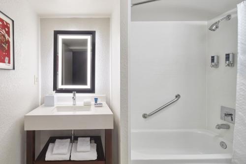 塔拉哈西塔拉哈西市区福朋喜来登酒店的一间带水槽和淋浴的浴室