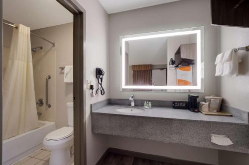 哥伦比亚杰克逊堡品质酒店的一间带水槽、卫生间和镜子的浴室