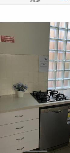 悉尼STUDIO IN BONDI的厨房配有炉灶和台面