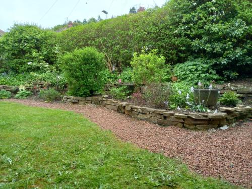 赫克瑟姆The Side - Hexham的一座拥有石径和植物的花园
