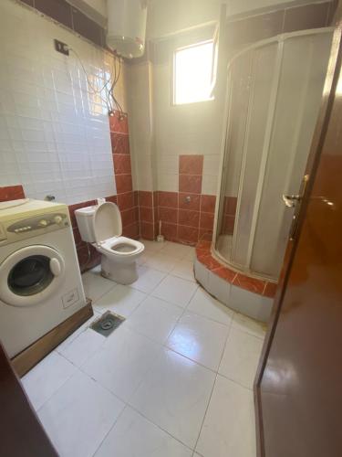卢克索Hadi Guest House的一间带卫生间和淋浴的小浴室