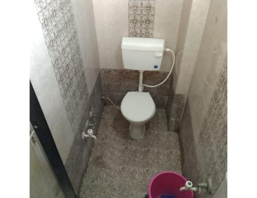 索姆纳特Hotel Shree, Somnath的带淋浴的卫生间的小浴室