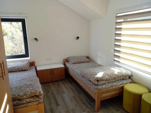 Crni VrhSTD Cvetković的小房间设有两张床和窗户