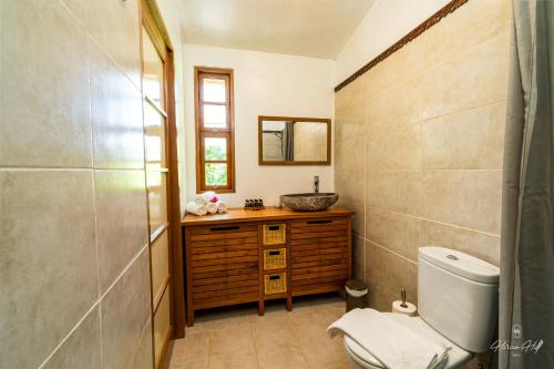 PiraeHorizon Hill Villa的一间带卫生间和水槽的浴室