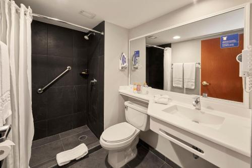 卡波圣卢卡斯City Express Plus by Marriott Cabo San Lucas的浴室配有卫生间、盥洗盆和淋浴。
