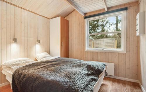 菲耶里茨莱乌Stunning Home In Fjerritslev With Wifi的一间卧室设有一张床和一个窗口