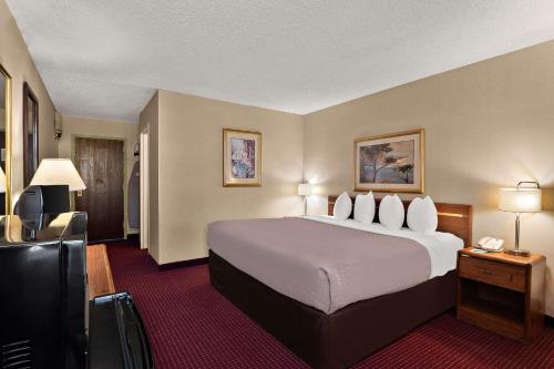 克雷格品质酒店的酒店客房设有一张大床和一台电视。
