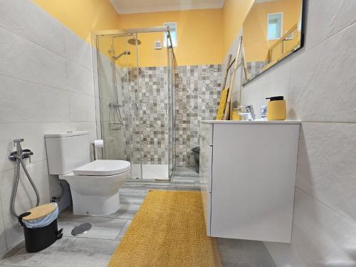 维拉诺瓦德卡塞拉Catita Home的一间带卫生间和淋浴的浴室