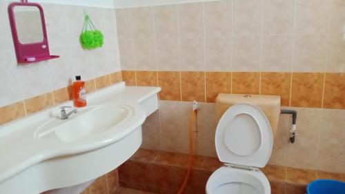 金宝Padusi Homestay的浴室配有白色卫生间和盥洗盆。