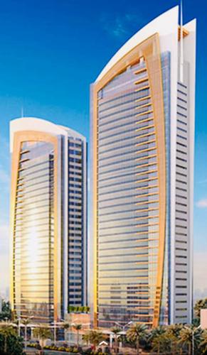 利雅德Luxury apartments - Damac tower的两座高楼彼此相邻