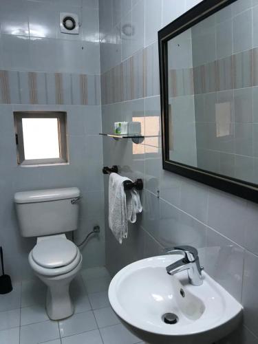 Is-SwieqiEEM Only Girls Student Residence的浴室配有白色卫生间和盥洗盆。