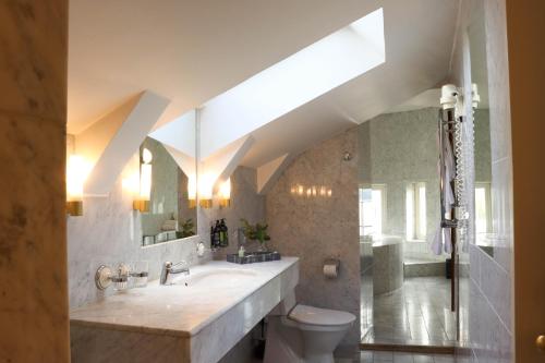 索茨霍巴根萨尔特舍巴登大酒店的一间带水槽和卫生间的浴室