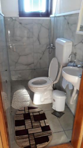 斯特鲁加Rooms Struga的一间带卫生间和水槽的浴室