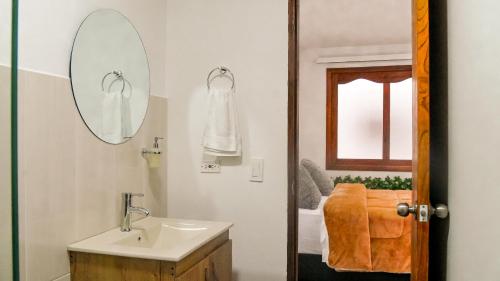 贾丁OCASSO JARDIN APARTAMENTO TURPIAL的一间带水槽和镜子的浴室
