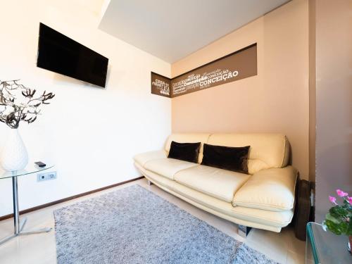 CelaHoliday Home Conceição - NZE221 by Interhome的带沙发和电视的客厅