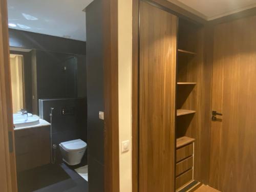 卡萨布兰卡Hilbert Princesses - Brand new furnished apartments的一间带卫生间和水槽的浴室