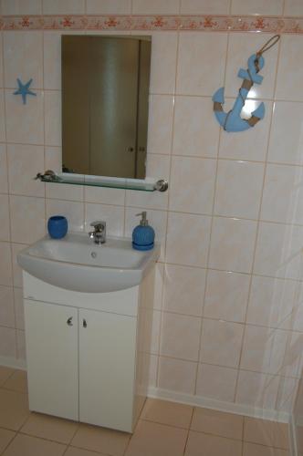 Ubytování U Vítů的一间带水槽和镜子的浴室