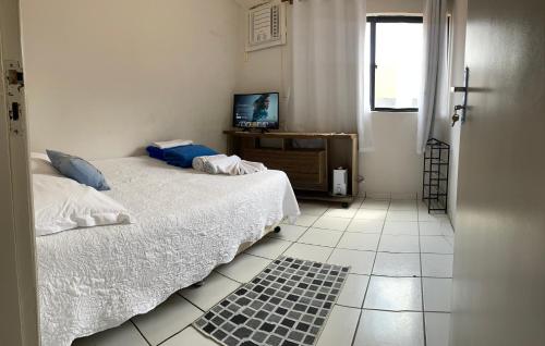 圣路易斯Edifício Ocean garden的一间卧室配有一张床和一台电视
