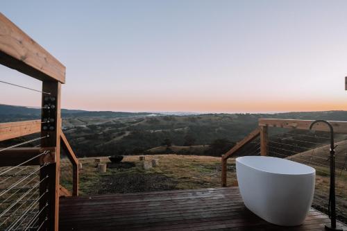 Hilltop Off Grid Tiny House with Outdoor Bath