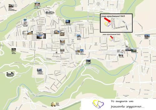 阿斯科利皮切诺pesa apartment B&B的卡尔卡松市地图