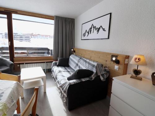 Appartement Tignes, 2 pièces, 5 personnes - FR-1-502-513的休息区