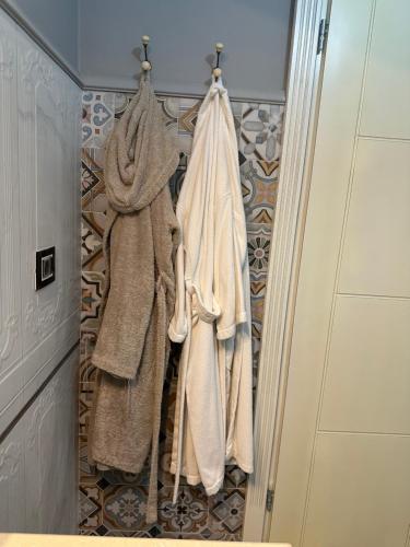 比耶利纳San的浴室的墙上挂着毛巾